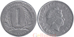 Восточные Карибы. 1 цент 2008 год. Королева Елизавета II.
