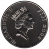  Фиджи. 1 доллар 2002 год. 50 лет коронации Королевы Елизаветы II. 