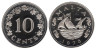 Мальта. 10 центов 1978 год. Парусник (Баржа Великого Магистра) 