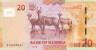  Бона. Намибия 20 долларов 2018 год. Африканские антилопы. (Пресс) 