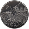  Острова Кука. 50 центов 2002 год. 50 лет правлению Королевы Елизаветы II. 