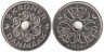  Дания. 2 кроны 1994 год. Три короны Кристиана V и три монограммы Маргрете II. 