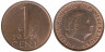  Нидерланды. 1 цент 1974 год. Королева Юлиана. 