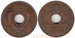 Британская Восточная Африка. 5 центов 1935 год.