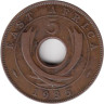  Британская Восточная Африка. 5 центов 1935 год. 