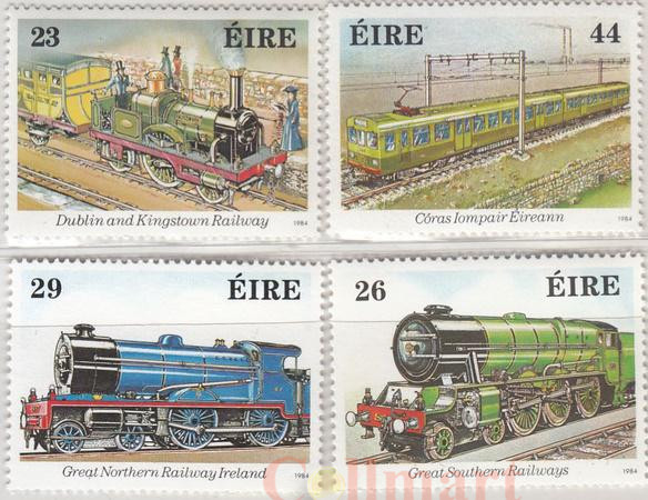  Набор марок. Ирландия. 150-летие Ирландских железных дорог. 4 марки. 