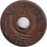  Британская Восточная Африка. 5 центов 1936 год. Эдуард VIII. (N) 