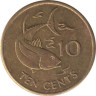  Сейшельские острова. 10 центов 1997 год. Желтоперый тунец. 