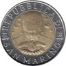  Сан-Марино. 500 лир 1996 год. Гегель. 