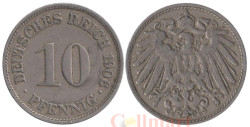 Германская империя. 10 пфеннигов 1906 год. (F)
