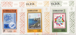 Набор марок. Гибралтар. Выставка марок "Amphilex '77", Амстердам. 3 марки.