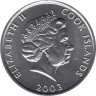  Острова Кука. 1 цент 2003 год. 275 лет со дня рождения Джеймса Кука. 