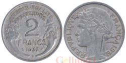 Франция. 2 франка 1947 год. Тип Морлон. Марианна. (B)