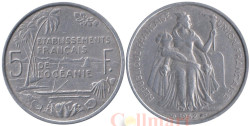Французская Океания. 5 франков 1952 год. Марианна. (XF)
