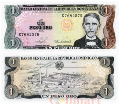 Бона. Доминиканская Республика 1 песо оро 1981 год. Хуан Пабло Дуарте. (Пресс)