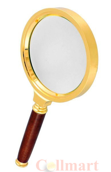  Лупа ручная круглая "Magnifier", 5х - 70 мм. (в золотистой оправе) 
