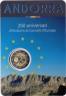  Андорра. 2 евро 2014 год. 20 лет вступлению в совет Европы. 