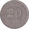  Малайя. 20 центов 1948 год. Король Георг VI. 