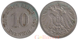 Германская империя. 10 пфеннигов 1902 год. (E)