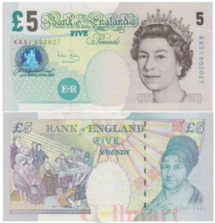 Бона. Великобритания 5 фунтов 2004-2011 год. Элизабет Фрай. (Пресс)