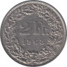  Швейцария. 2 франка 1968 год. Гельвеция. (В) 