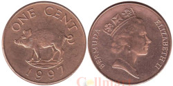 Бермудские острова. 1 цент 1997 год. Кабан.