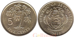 Сейшельские острова. 5 центов 2010 год. Растение Маниок.