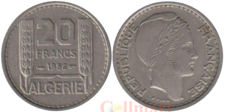  Алжир. 20 франков 1956 год. 