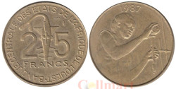 Западная Африка (BCEAO). 25 франков 1987 год. Золотая гиря народа ашанти.