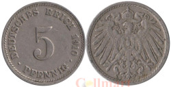 Германская империя. 5 пфеннигов 1910 год. (D)