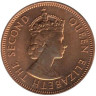  Маврикий. 2 центов 1978 год. Королева Елизавета II. 
