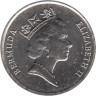  Бермудские острова. 10 центов 1990 год. Бермудская лилия. 