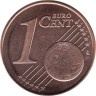  Финляндия. 1 евроцент 2003 год. Геральдический лев. 