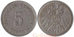 Германская империя. 5 пфеннигов 1913 год. (E)