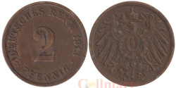 Германская империя. 2 пфеннига 1913 год. (D)