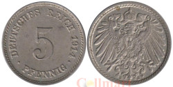Германская империя. 5 пфеннигов 1914 год. (E)