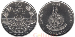 Вануату. 10 вату 1999 год. Кокосовый краб.