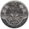  Вануату. 10 вату 1999 год. Кокосовый краб. 