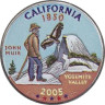  США. 25 центов 2005 год. Квотер штата Калифорния. цветное покрытие (P). 