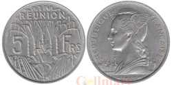 Реюньон. 5 франков 1955 год. Марианна.