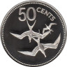  Белиз. 50 центов 1975 год. Птицы. (Proof) 