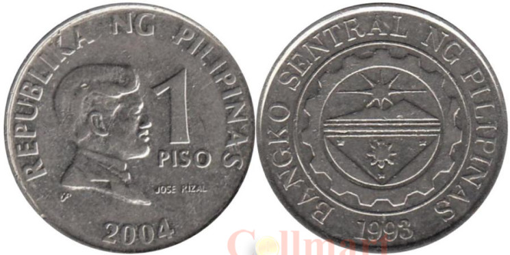  Филиппины. 1 песо 2004 год. 