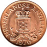  Нидерландские Антильские острова. 2,5 цента 1976 год. Герб. 