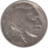  США. 5 центов 1936 год. Индеец. Бизон. (без отметки монетного двора) 