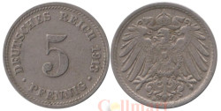 Германская империя. 5 пфеннигов 1913 год. (D)