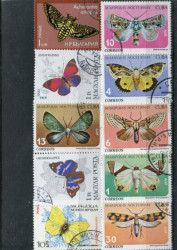 Набор марок. Бабочки. 10 марок + планшетка. № 1533.