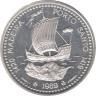  Португалия. 100 эскудо 1989 год. Открытие острова Мадейра. (серебро) 
