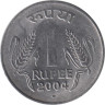  Индия. 1 рупия 2004 год. (* - Хайдарабад) 