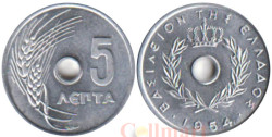 Греция. 5 лепт 1954 год.