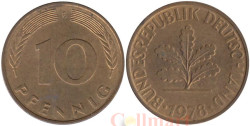 ФРГ. 10 пфеннигов 1978 год. (F)